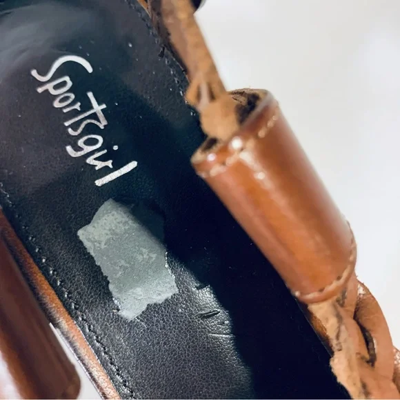 Catrice Nutmeg By Sportsgirl Stiletto Heel Ankle Strap Leather Sandals AU size 7 - Picture 7 of 14